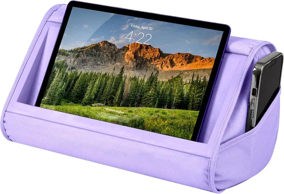 LAPGEAR Tablet Pillow Stand - Purple Amethyst, 11" Slot