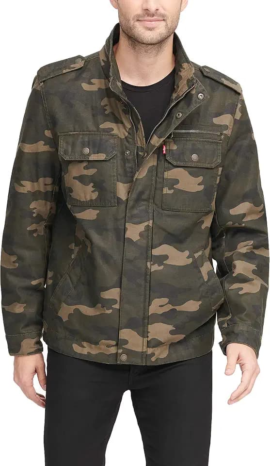 Levi's Herren Washed Cotton Two Pocket Military Jacket Jacke