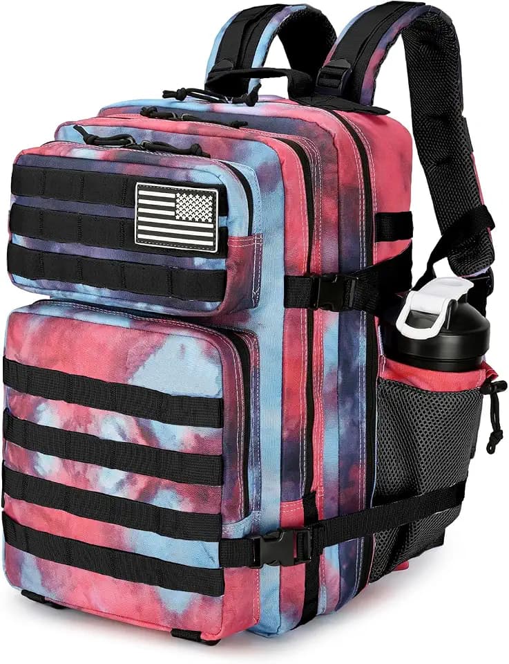 Lovelinks21 25L Tactical Backpack Military Tactical Backpack for Men and Women Small Assault Pack Outdoor Travel Hiking Camping Rucksack with Molle Webbing (Nebula Camo)