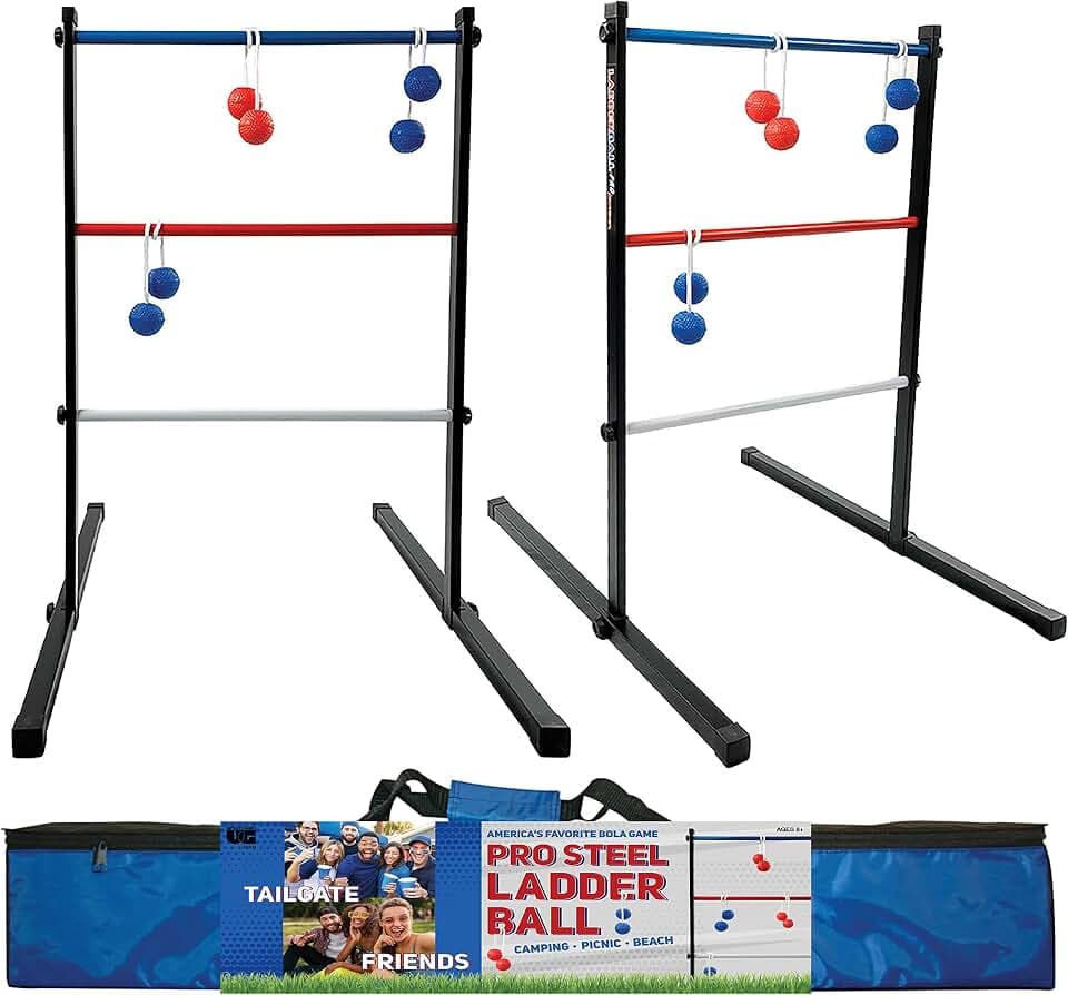 Ladderball Pro Steel Outdoor Lawn Toss Game Set, Ages 8+