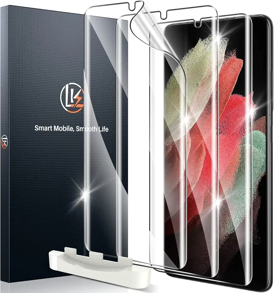 LK 3 Pack for Samsung Galaxy S21 Ultra Screen Protector, Soft TPU Protector