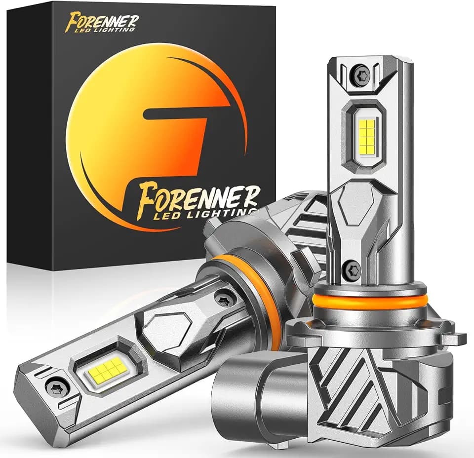 FORENNER 9005/HB3 Light Bulbs, 900% Brighter 6500K Cool White
