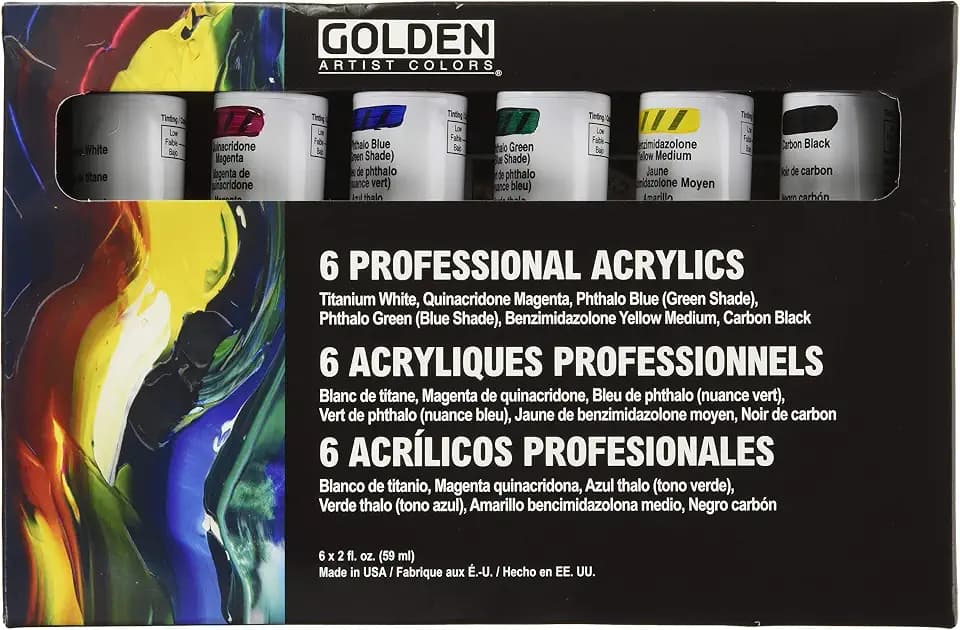 Golden Haupt Heavy Body Acryl 2OZ Set / 6
