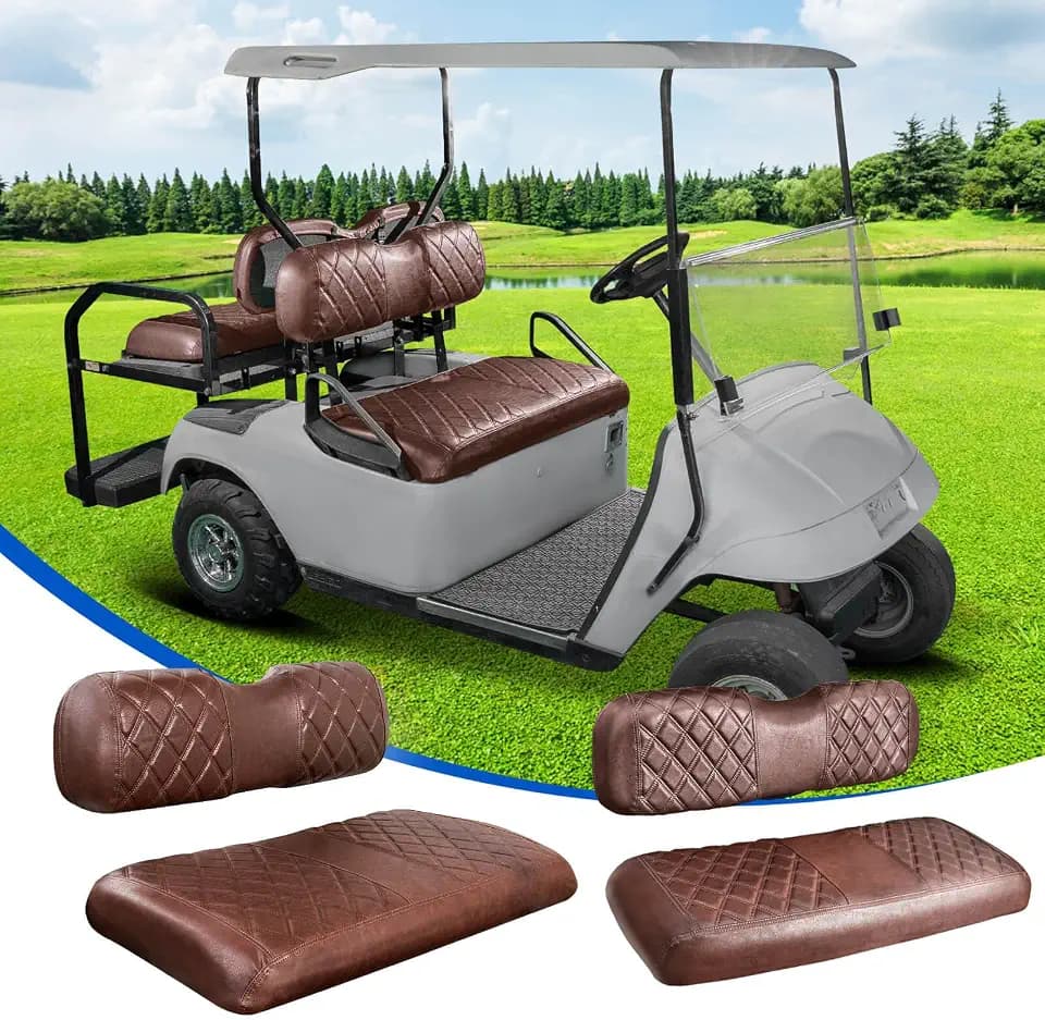 NOKINS Golf Cart Seat Covers 4 Piece Fits EZGO TXT 1994-2013/RXV 2008 up