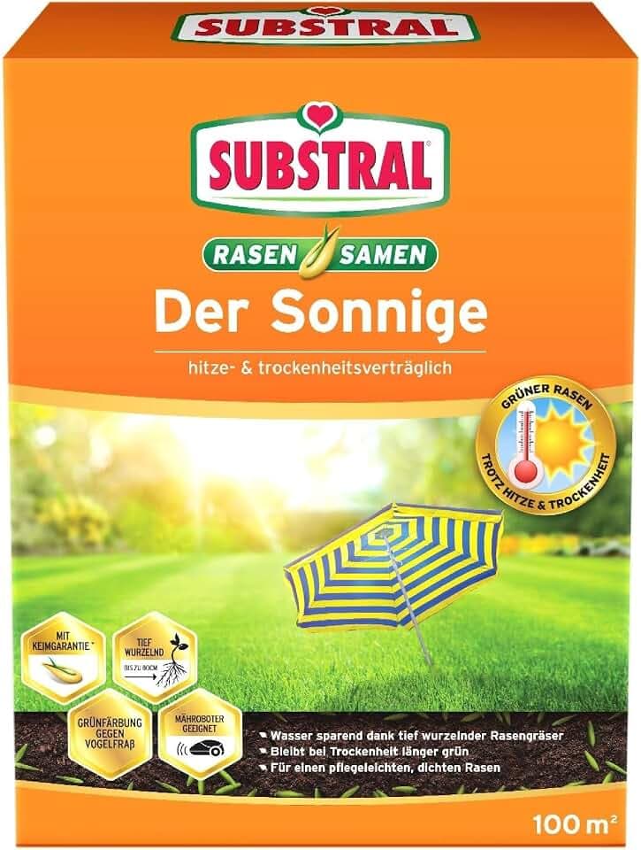 Substral Rasensamen Der Sonnige 2,25kg Trockenrasen Rasensamenmischung