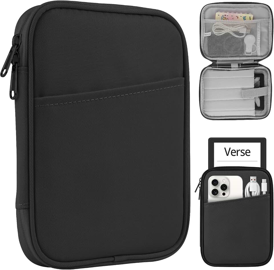 HoYiXi Universal Sleeve Bag for 7-8 inch Tablet Fire HD 8/Fire HD 8 Plus Compatible iPad mini (6th Gen) 8.3" 2021, iPad mini 5/4/3/2/1, Tab A8, 7"-8" inch Android Tablet Sleeve Case -Black