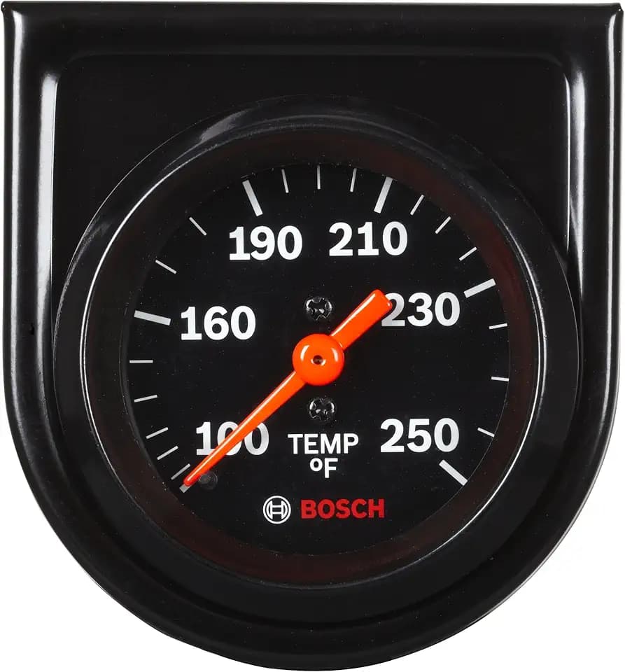 BOSCH SP0F000053 Style Line 2" Mechanical Water/Oil Temperature Gauge (Black Dial Face, Black Bezel)