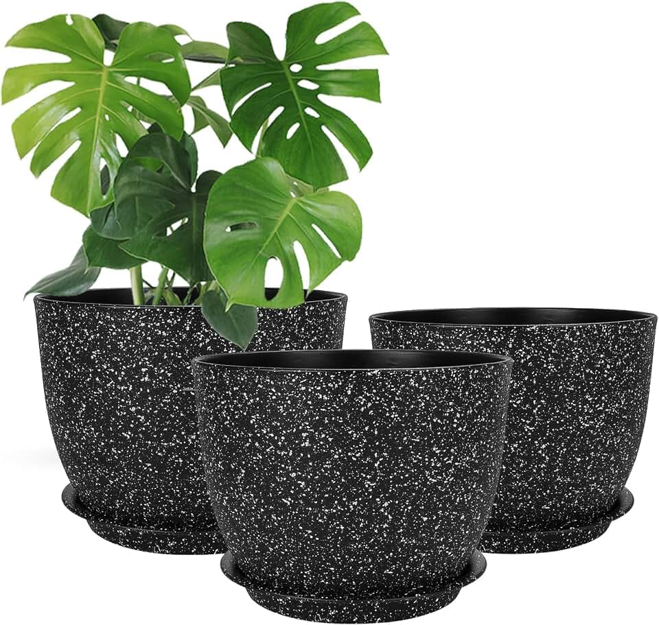 CSYY Blumentopf mit Bewässerungssystem (Black)…