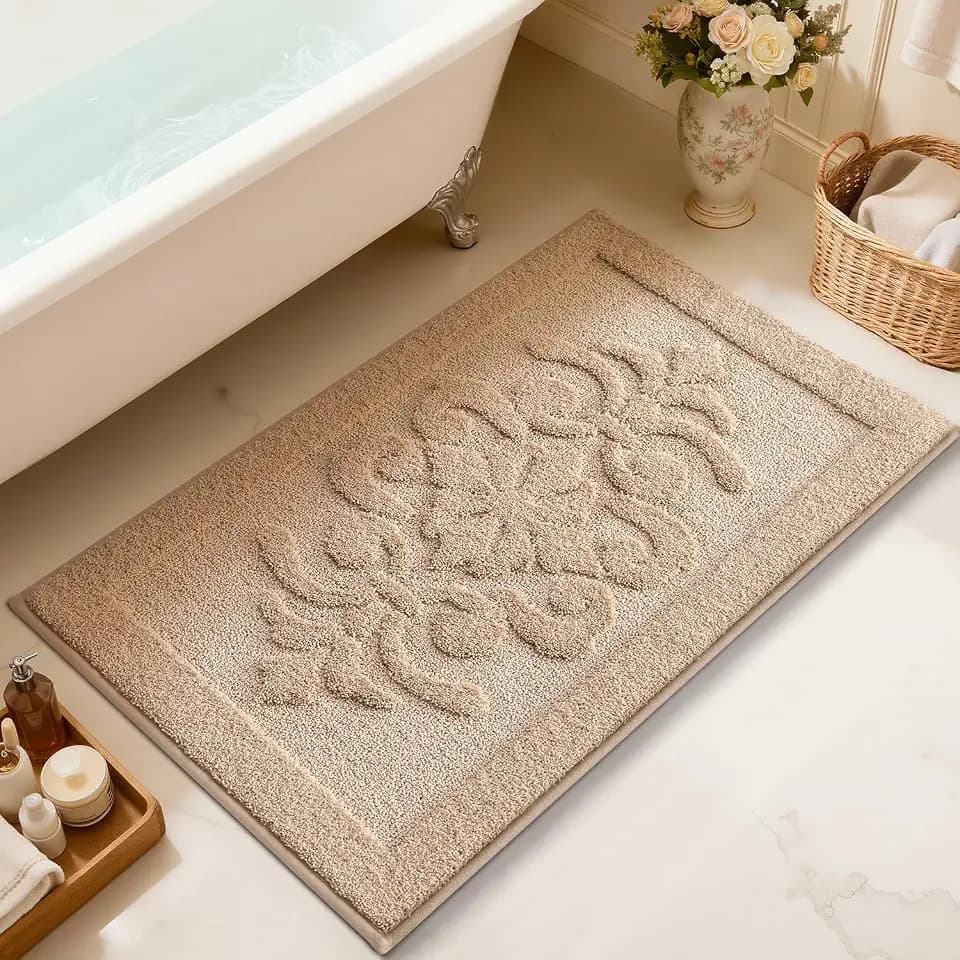LUMI Ultra Soft Bathroom Rugs Absorbent, Luxury Bath Mat Non Slip, 16x24