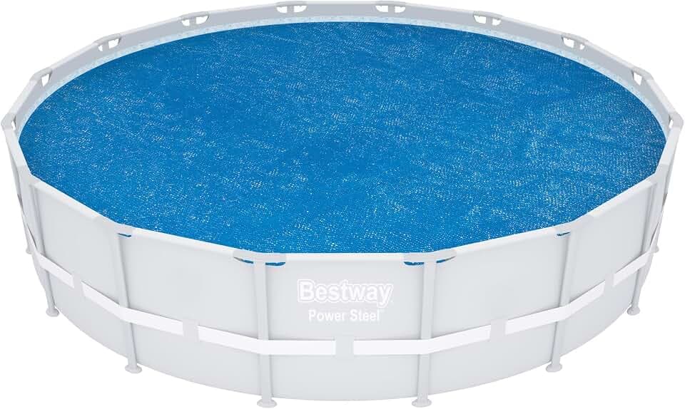 Bestway Flowclear Solarabdeckplane, Ø 462 cm, für runde 457 cm und 488 cm Aufstellpools, blau, 58253, 457 cm / 488 cm