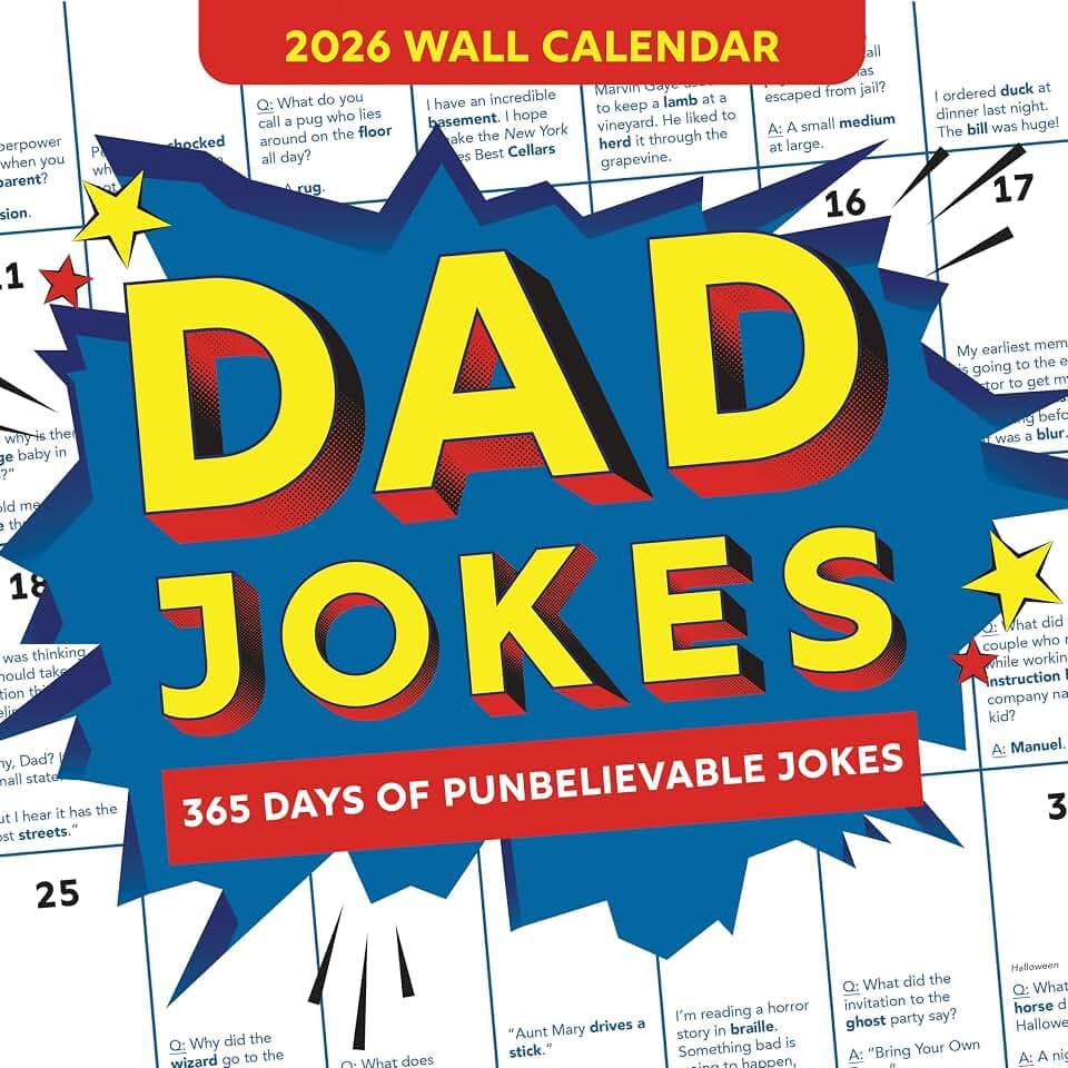 2026 Dad Jokes Wall Calendar: 365 Days of Punbelievable Jokes (World's Best Dad Jokes Collection)