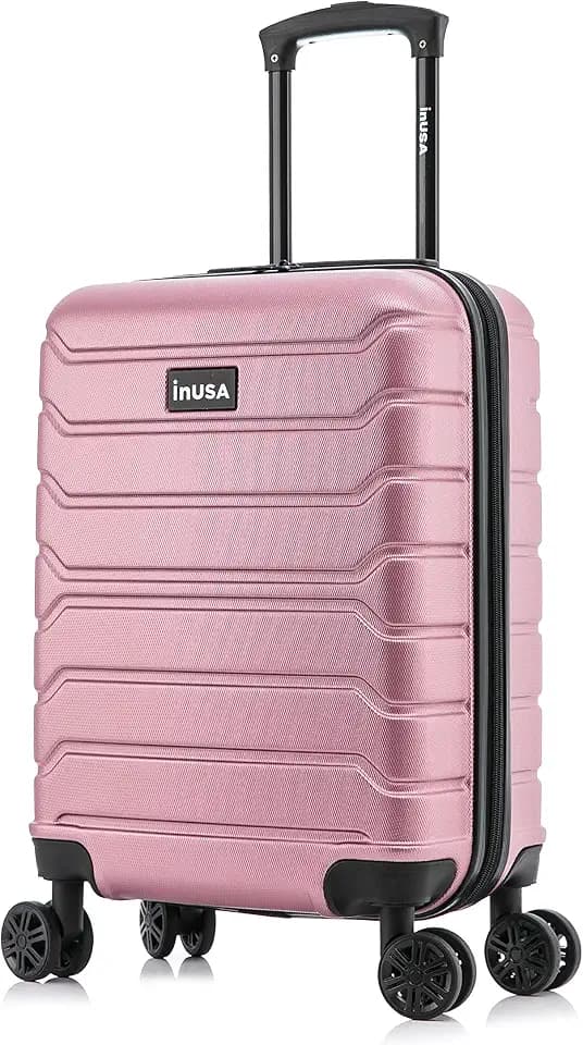 InUSA TREND 20-Inch Carry-On Hardside Spinner Luggage Lightweight Rose Gold