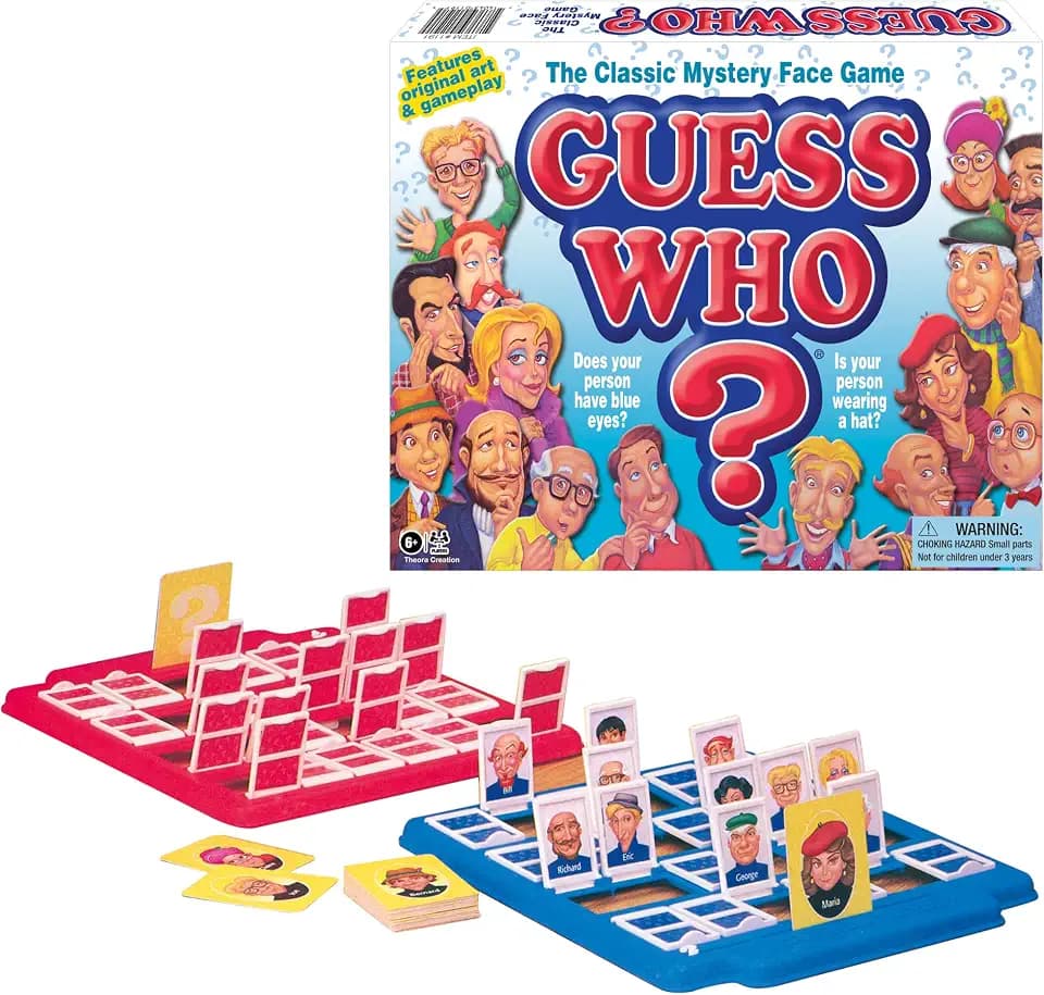 Guess Who? Board Game with Classic Characters, Game for 2 Players, Minimum Age 6 and Up, Number of Players: 2, by Winning Moves Games USA