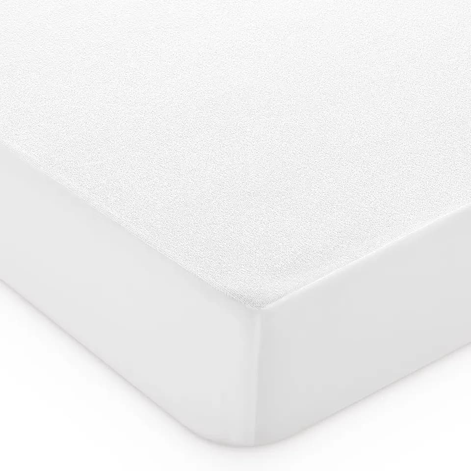 Todocama Matratzenschoner, verstellbar, Frottee, wasserdicht und atmungsaktiv, 3001 (alle Größen erhältlich) (Bett 120 x 190/200 cm), Weiß
