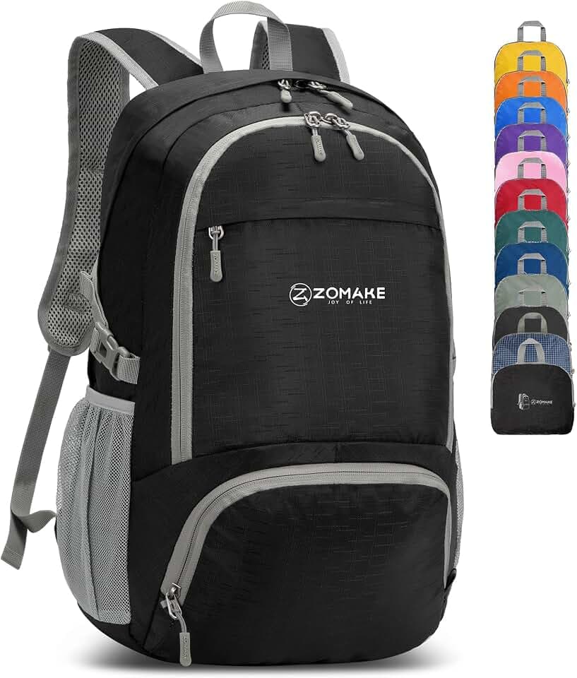 ZOMAKE Lightweight Packable Backpack 30L, Foldable Travel Hiking Daypack