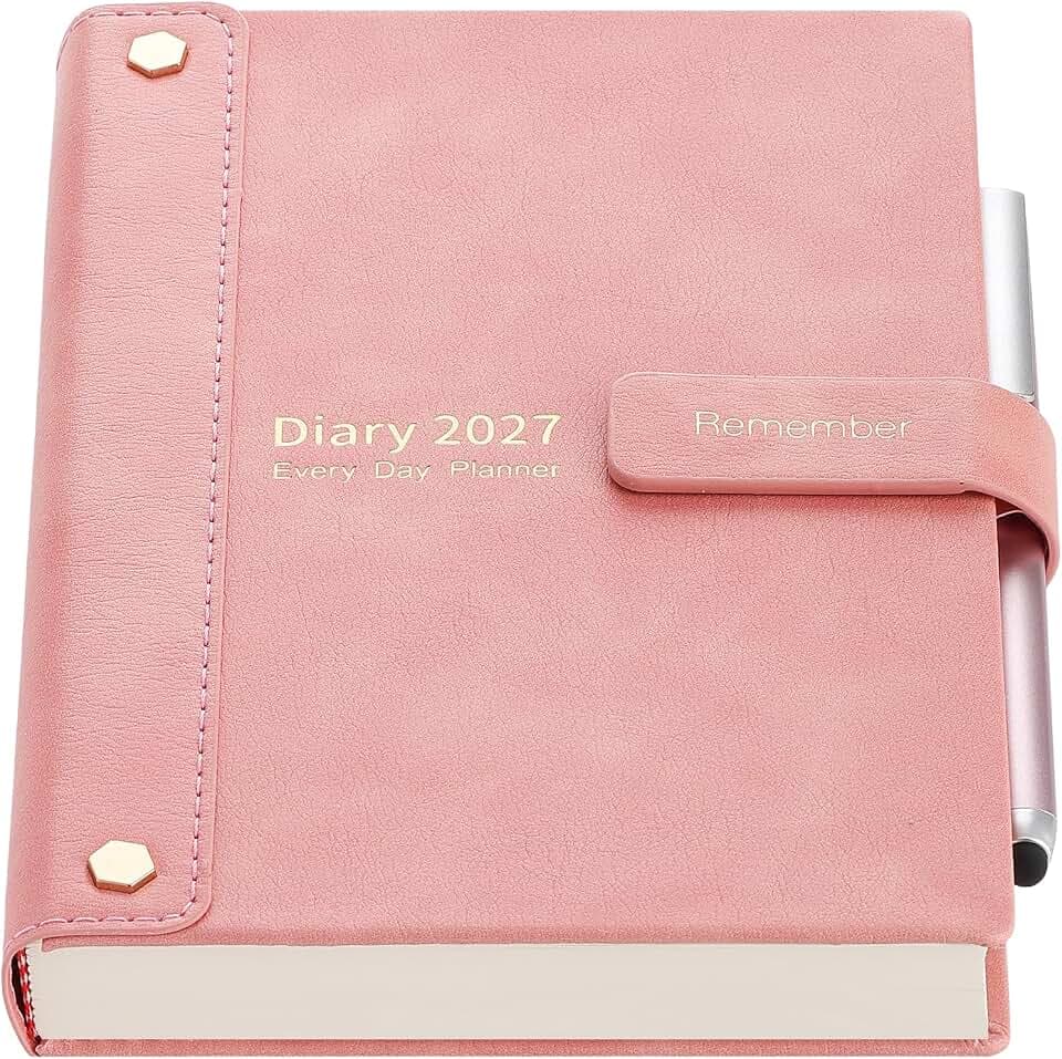 Mljtoyo Terminplaner 2027 2027, A5, Seite pro Tag, Ganzjahres-Tagebücher