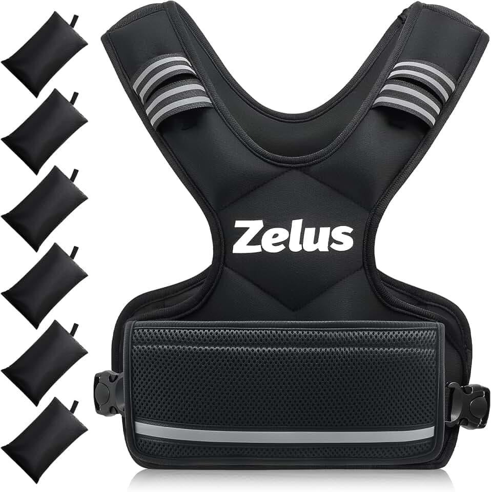 ZELUS Weighted Vest for Men Women,Adjustable 4-32lb Vest, Removable Weights