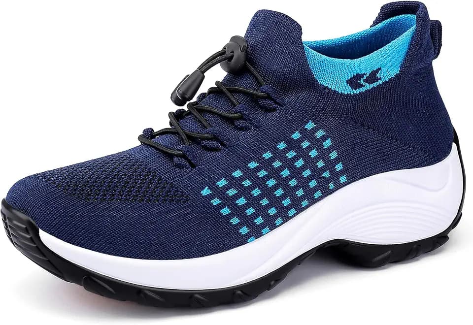 Women’s Orthopedic Slip-On Walking Shoes, Comfort Cushion Sneakers