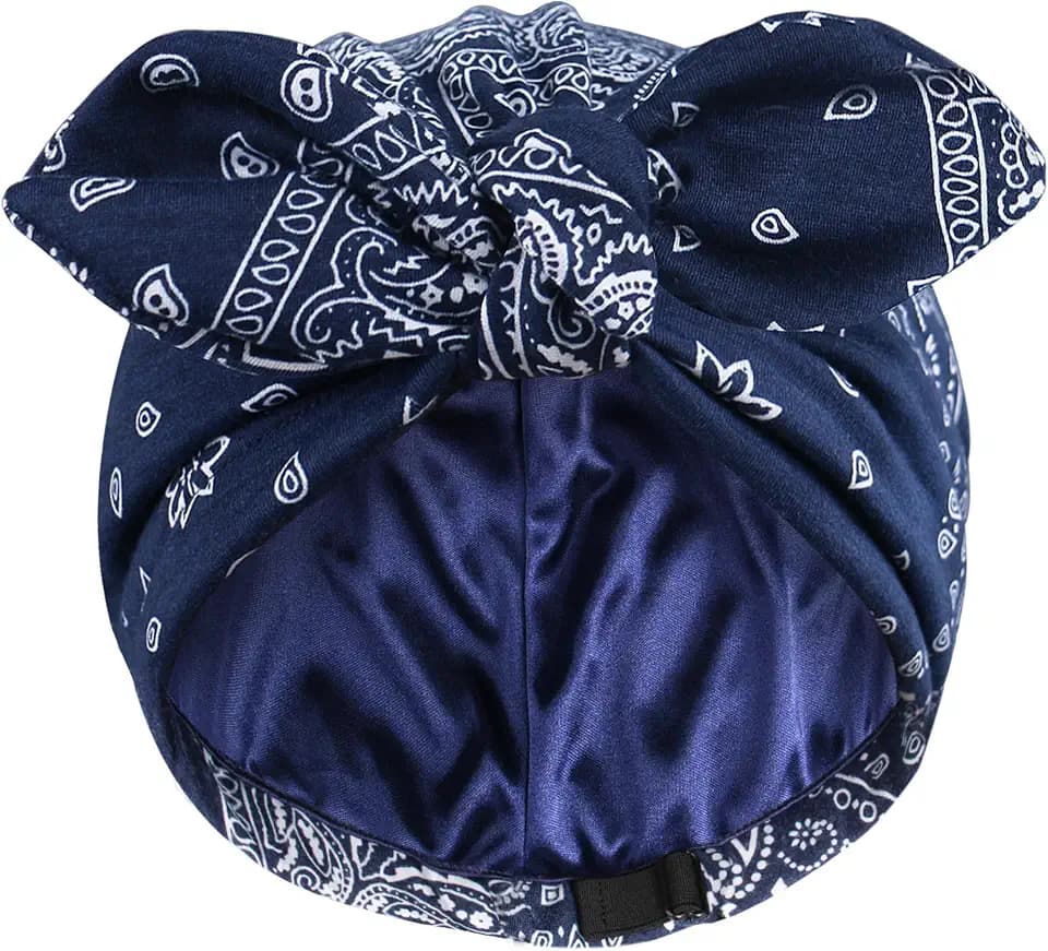 Ababalaya Satin Lined Beanies for Women Chemo Headwear Sleep Cap