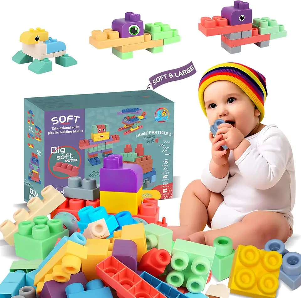 Soft Building Blocks, 46PCS Big Blocks for Children 18 Months and Up