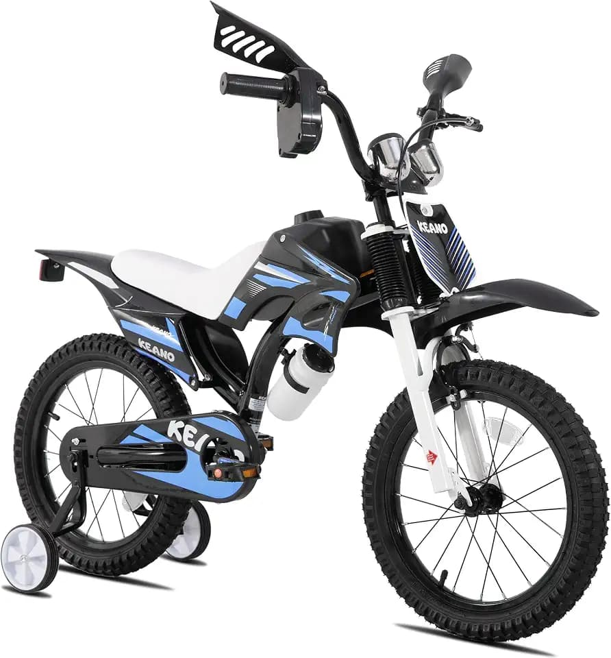 KEANO Motocross Style Kids Bike for Boys Girls Ages 3-7 Years