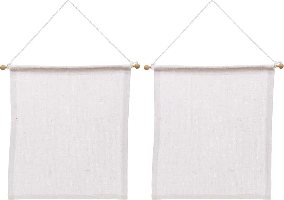 Baker Ross AW249 Leinwand-Banner zum Aufhängen, für Kinder, zum Dekorieren und Ausstellen, 2 Stück, sortiert