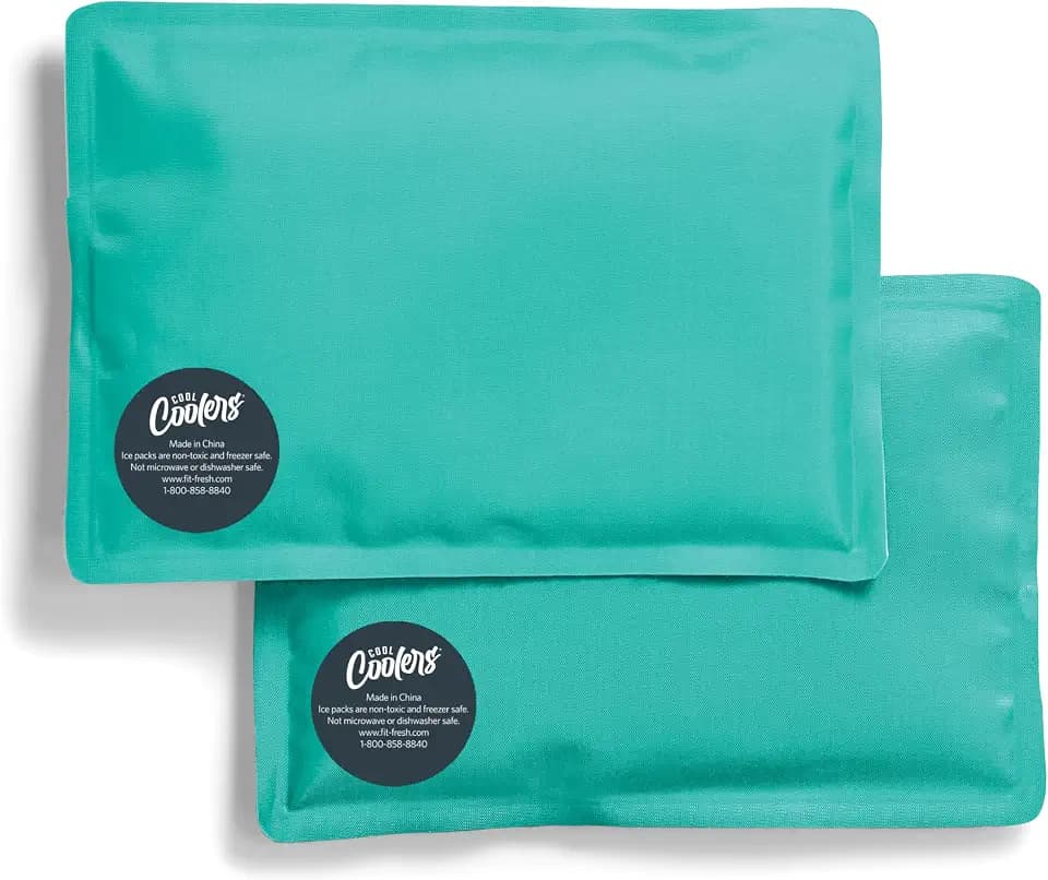 Fit & Fresh Cool Coolers Soft Ice Packs for Lunch Bags & Coolers, 2pk
