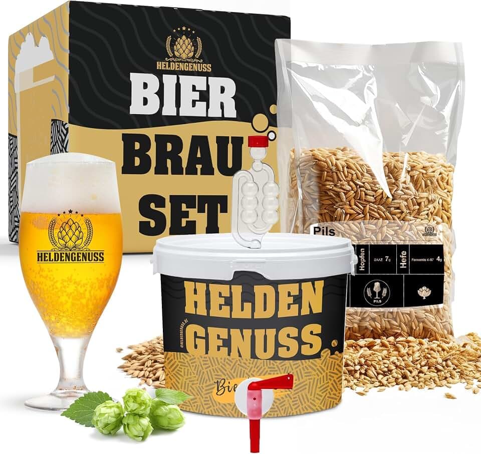 Bierbrauset Pils 5L - Bier selbst brauen Set mit Videoanleitung, Geschenk