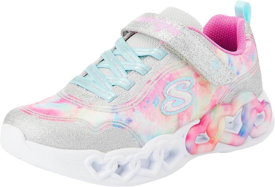 Skechers Mädchen Infinite Heart Lights Eternal Shimmer Slip-InTurnschuhe