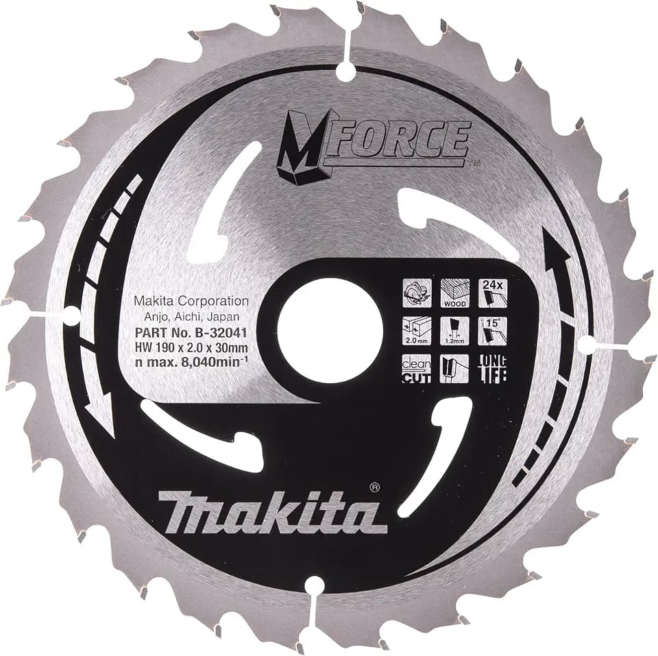 Makita B-32041 MForce Kreissägeblatt, 190 mm für Hand und Tischkreissägen