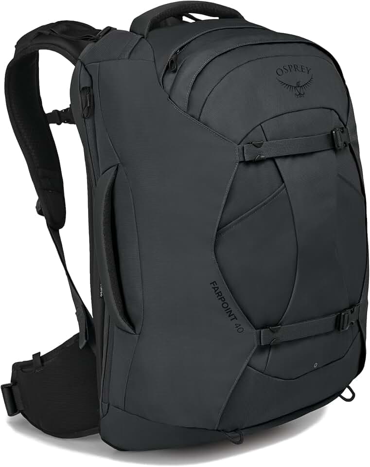 Osprey Farpoint 40L Men's Travel Backpack, Tunnel Vision Grey