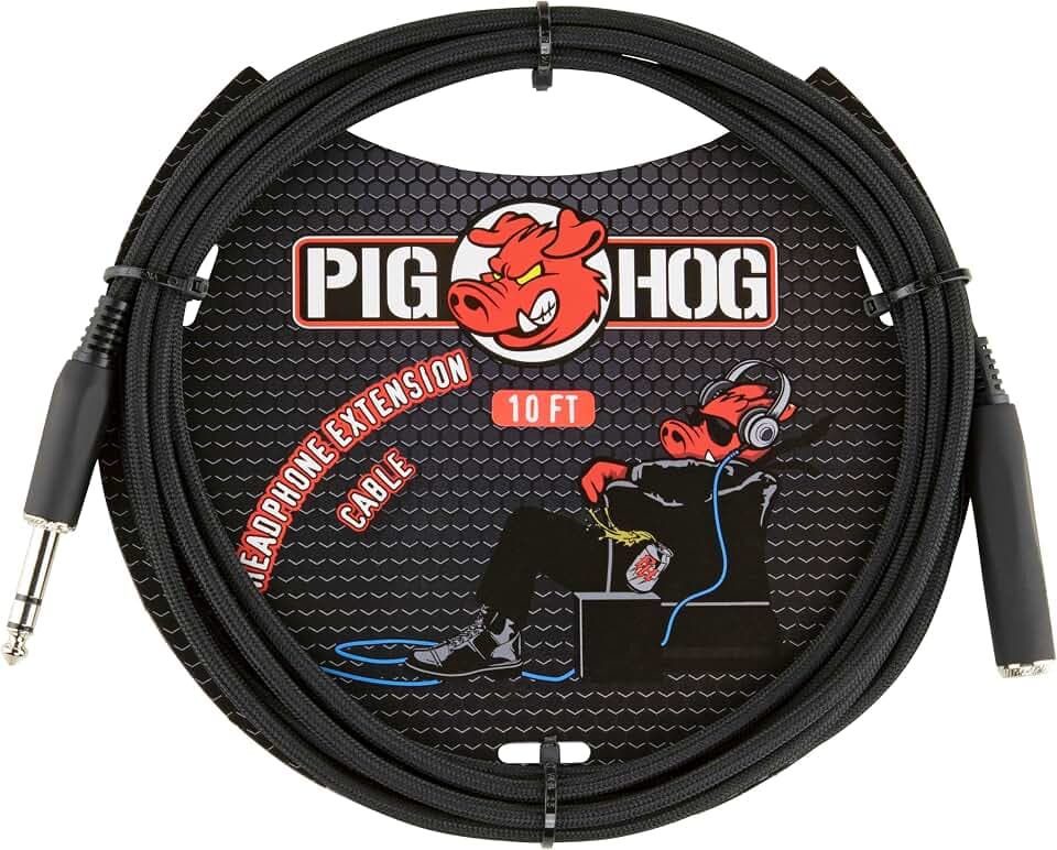 Pig Hog PHX14-10BK Headphone Extension Cable 10ft