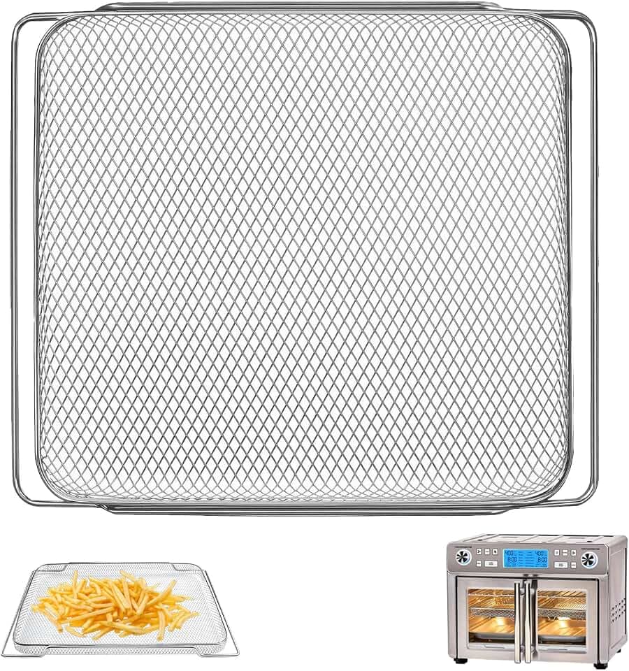 Air Fryer Basket Replacement for COSORI CO130-AO 12 in 1 CS130 13 in 1 32Qt Emeril Lagasse Dual Zone 360 Air Fryer Oven 25 QT Toaster Oven, Air Fryer Wire Rack Accessories Parts, Dishwasher Safe