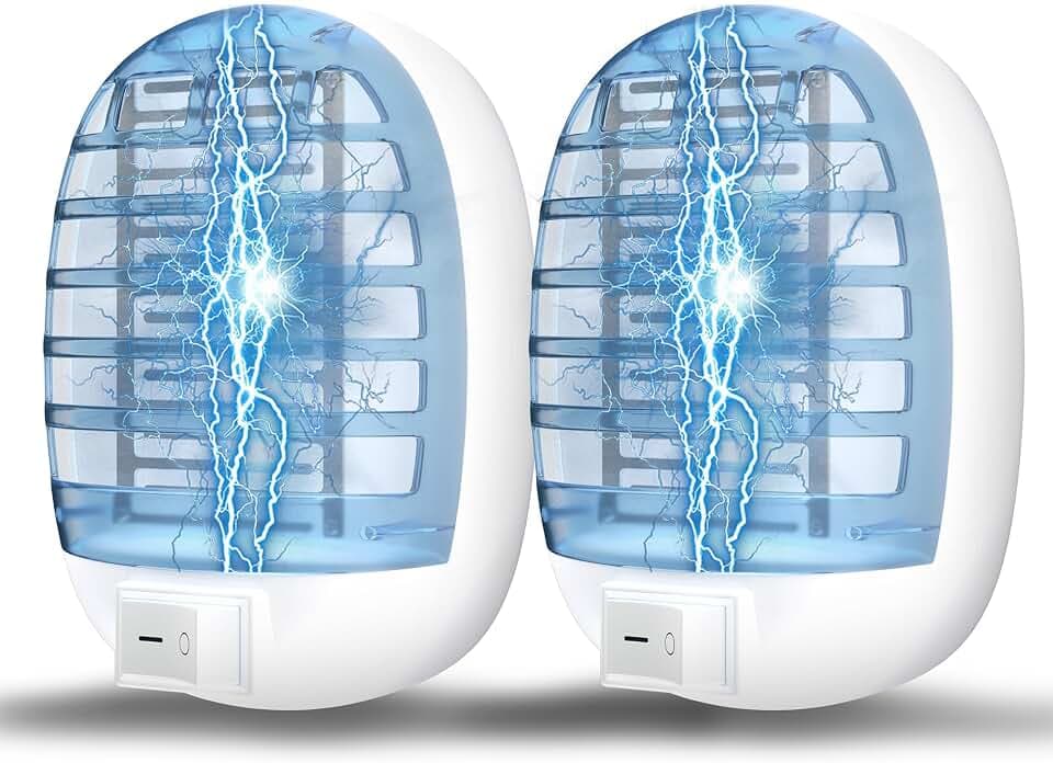2 Packs Indoor Bug Zappers, Insect Traps for Home Mosquito Killer for Kids & Pets, Home, Kitchen, Baby Room - 0708