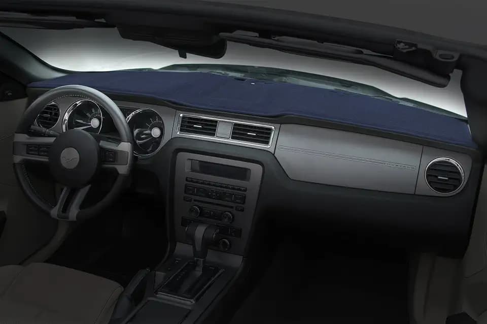 Coverking Custom Fit Dashboard Cover for Select MINI Cooper Models - Poly Carpet (DK Blue)