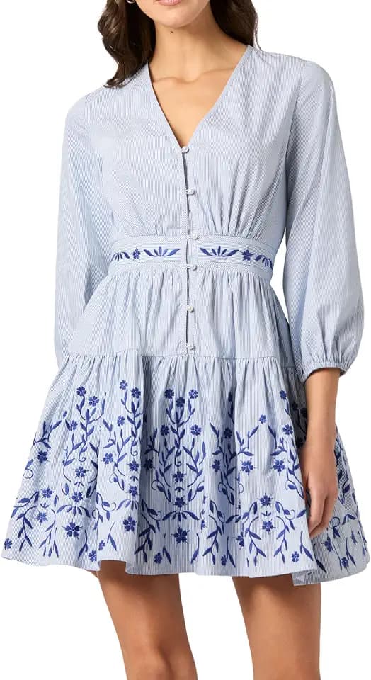 Shoshanna Women's Peonia Pinstripe Rory Dress