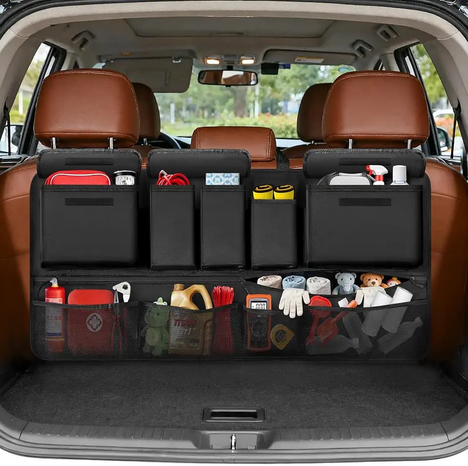 Trunk Organizer for SUV, Car Organizers and Backseat Hanging Storage,Black
