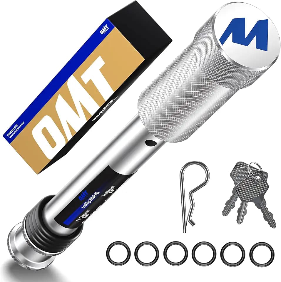 OMT Locking Hitch Pin Set with 5/8" Pin for 2 " Receiver, Keyed Alike
