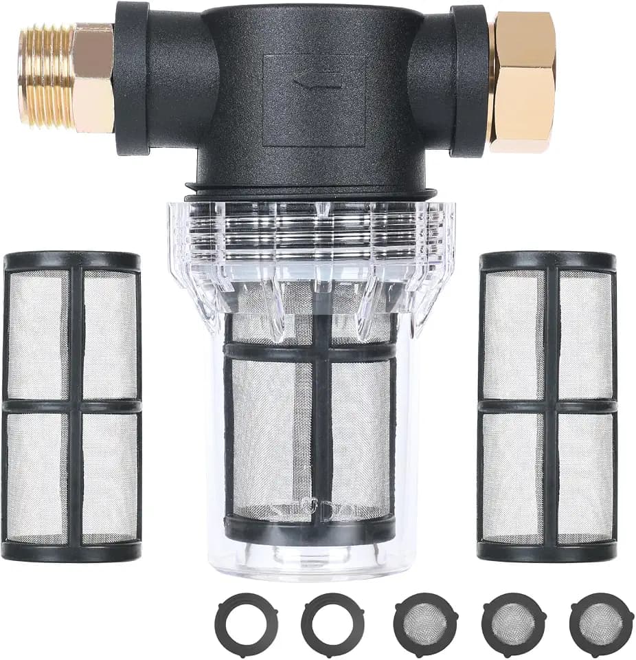 STYDDI Garden Hose Sediment Filter for Well Water, Inline Garden Filter