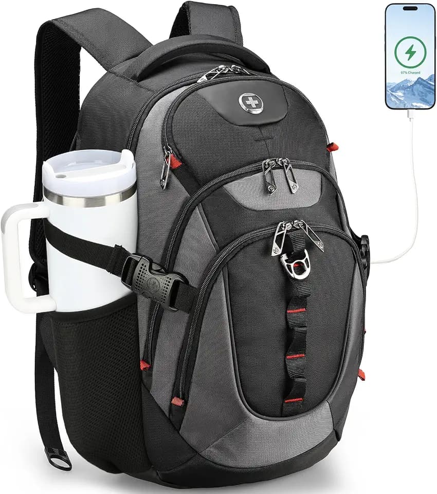 Swissdigital Design Travel Backpack for Men with USB Charging Port SD803-02