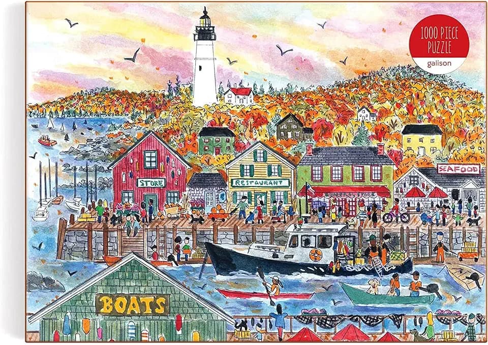 Galison - Autumn By the Sea 1000 Piece Jigsaw Puzzle for Adults