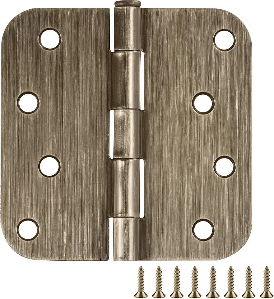 Design House Interior Door Hinge, 4", Antique Brass