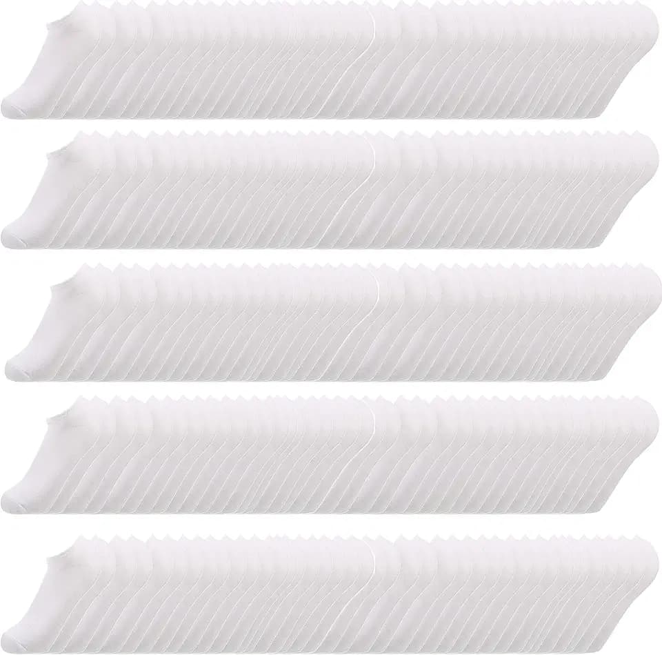 RICHBULL 100 Pairs Thin Low Cut Ankle Socks for Men & Women Bulk Socks,Breathable Casual Socks Athletic Sock Wholesale