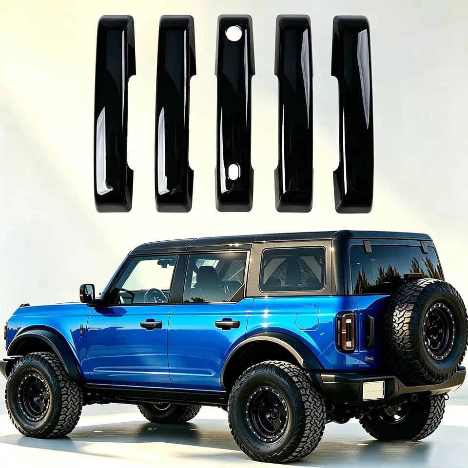 sukemichi Black Door Handle Cover for Ford Bronco 4 Door-Without Smart Hole