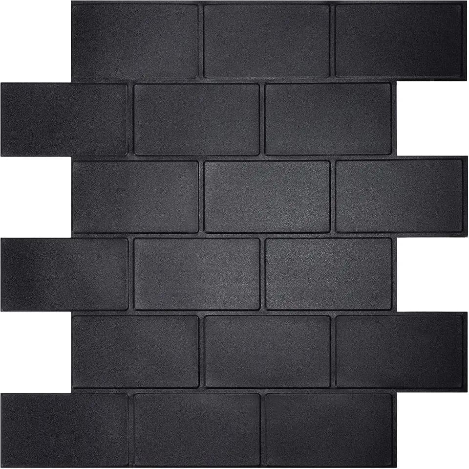Wandfliesen zum Abziehen und Aufkleben, 1,6 mm dick, 10 Bögen, U-Bahn-Design, Spritzschutz-Fliesen für Küche, 30,5 x 30,5 cm