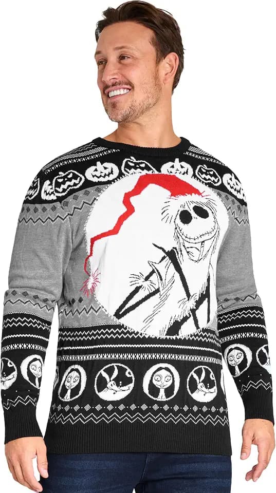 Disney Weihnachtspullover Herren, Warmer Pullover – Geschenk für Männer und Teenager