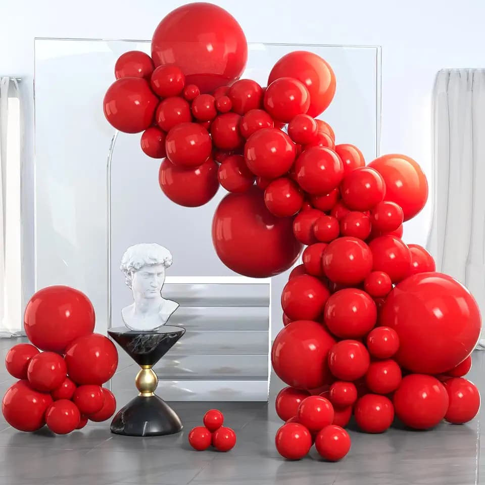 PartyWoo Red Balloons 85pcs Different Sizes of 18 12 10 5 Inch