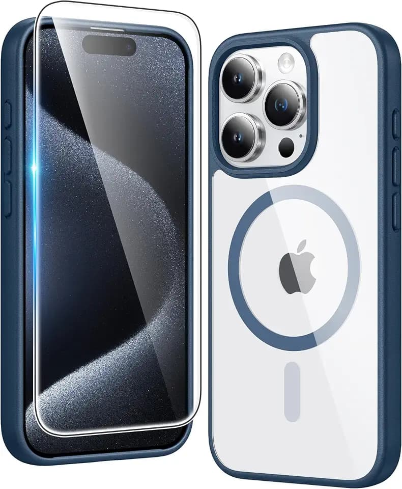 FNTCASE for iPhone 15 Pro-Max Case Compatible with Magsafe Clear Phonecase