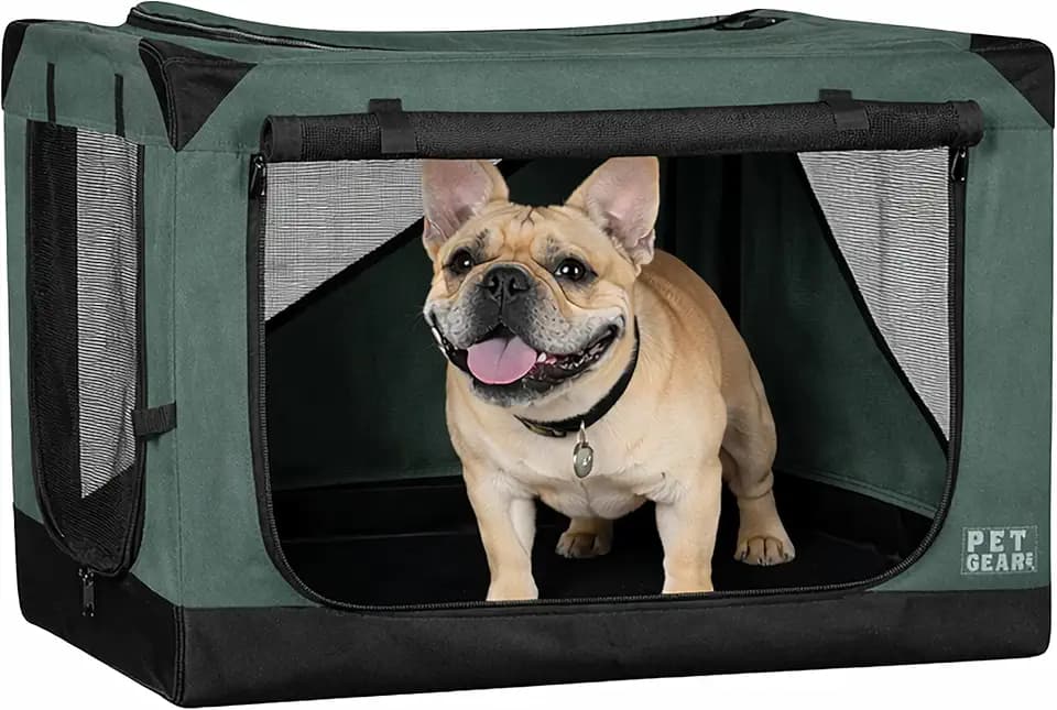 Pet Gear Insta-Fold Soft Crate for Dogs, 26", Deep Pine