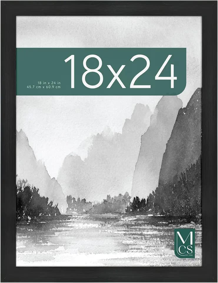 MCS Museum Poster Frame, 18x24, Onyx Woodgrain